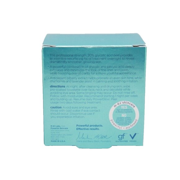 m-61 Powerful Skincare PowerGlow Peel Extra Strength 20% 20 Treatment New Sealed - Picture 5 of 6